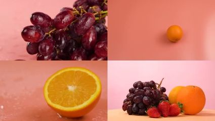 草莓葡萄橙水果展示电商产品原料_1920X1080_高清视频素材下载(编号:5685998)_实拍视频